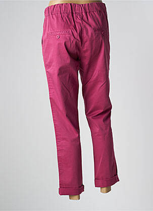 Pantalon chino broderie galons latéraux taille normale rose PAKO LITTO femme