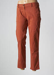 Pantalon chino broderie galons latéraux taille basse orange PAKO LITTO femme
