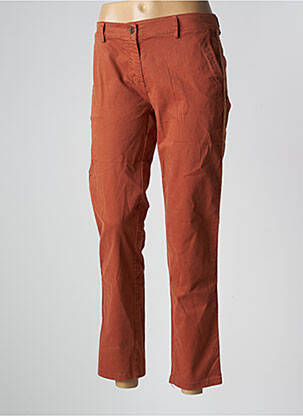 Pantalon chino broderie galons latéraux taille basse orange PAKO LITTO femme