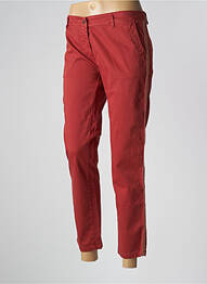 Pantalon chino broderie galons latéraux taille basse orange fonce PAKO LITTO femme