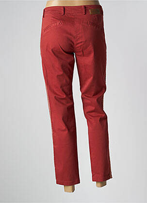 Pantalon chino broderie galons latéraux taille basse orange fonce PAKO LITTO femme