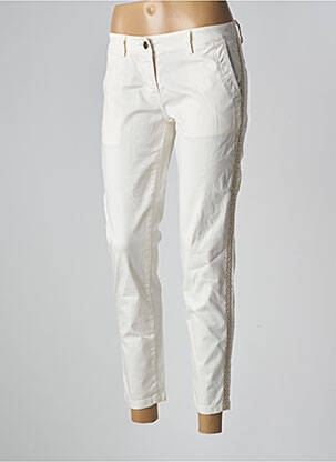Pantalon chino broderie galons latéraux taille basse beige PAKO LITTO femme