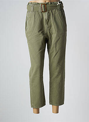 Pantalon 7/8 taille haute taille haute vert NAGEV femme