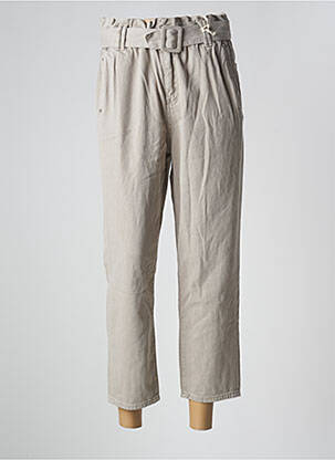 Pantalon 7/8 taille haute taille haute gris NAGEV femme