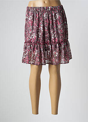 Jupe courte doublure violet LES PETITES FLEURS femme