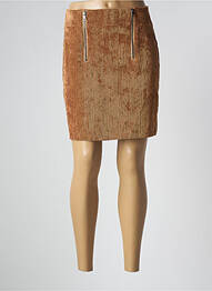 Jupe courte taille haute marron PAKO LITTO femme