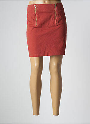 Jupe courte taille à pinces orange PAKO LITTO femme