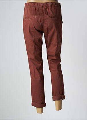 Pantalon chino broderie galons latéraux taille normale marron PAKO LITTO femme