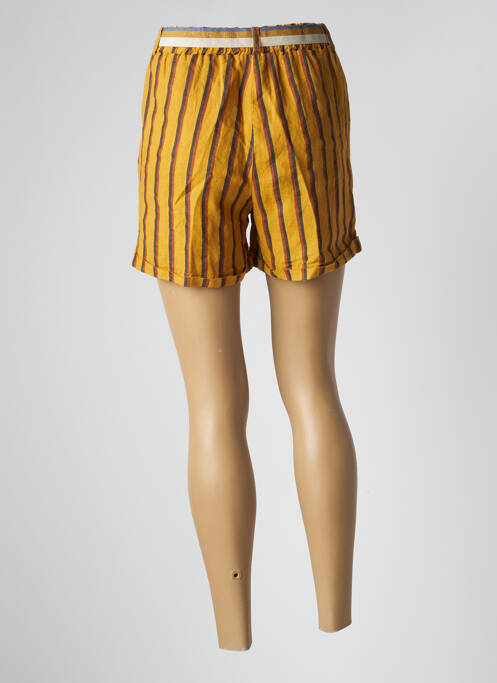 Short coupe droite taille haute orange PAKO LITTO femme