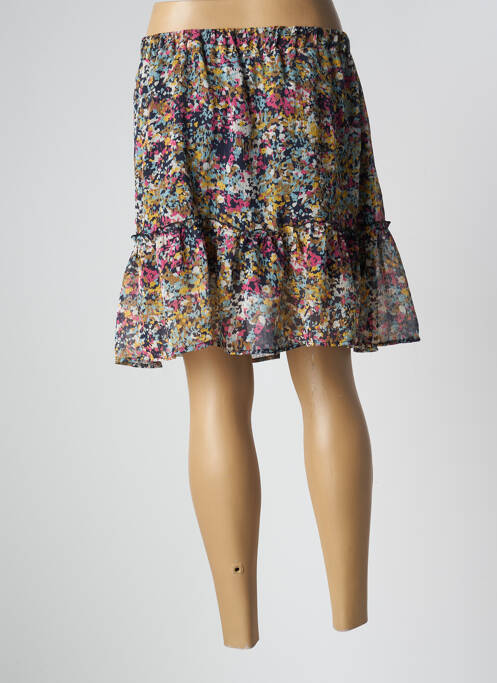 Jupe courte bleu LES PETITES FLEURS pour femme