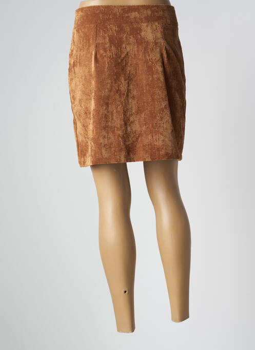 Jupe courte marron PAKO LITTO pour femme