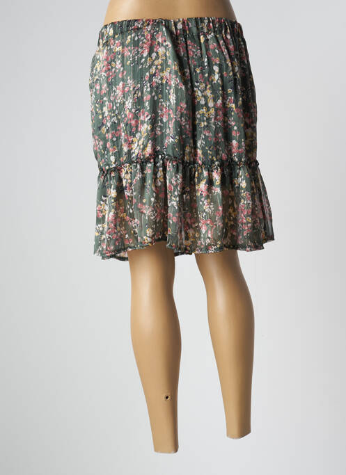 Jupe courte vert LES PETITES FLEURS pour femme