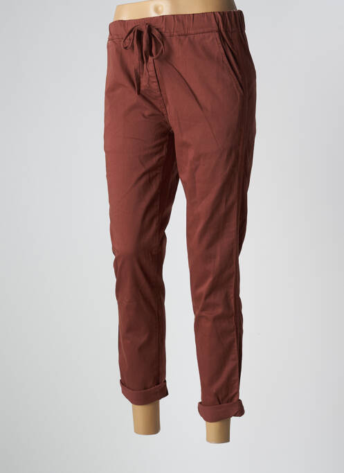 Pantalon chino marron PAKO LITTO pour femme