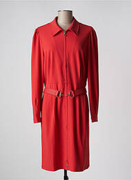 Robe mi-longue manches longues manches longues rouge K-DESIGN femme