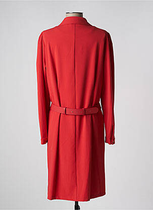 Robe mi-longue manches longues manches longues rouge K-DESIGN femme