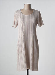 Robe mi-longue manches courtes manches courtes beige EVA KAYAN femme