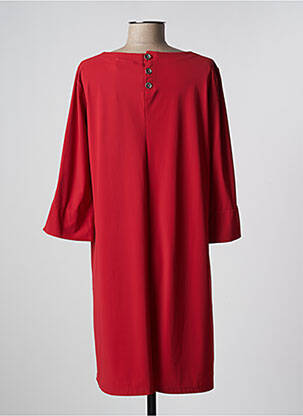 Robe mi-longue manches 3/4 manches 3/4 rouge PLATINE COLLECTION femme