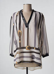 Blouse légère et transparente manches 3/4 beige RINASCIMENTO femme