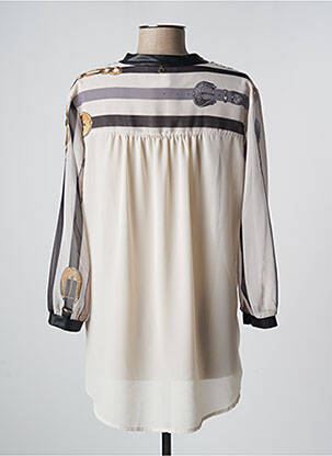 Blouse légère et transparente manches 3/4 beige RINASCIMENTO femme