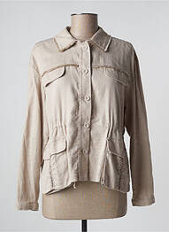 Veste casual poches beige EVA KAYAN femme