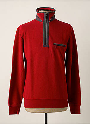 Sweat-shirt tissage jersey manches longues rouge MASSIMO BONI homme