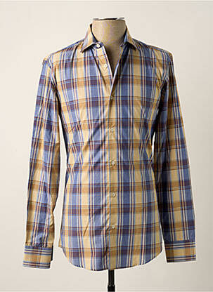 Chemise manches longues manches longues bleu BELLONI homme