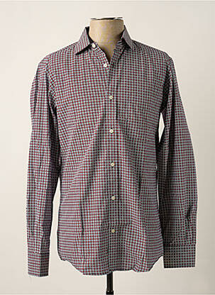 Chemise manches longues imprimé fantaisie rouge BELLONI homme