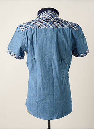 Chemise manches courtes poches bleu DELAHAYE homme