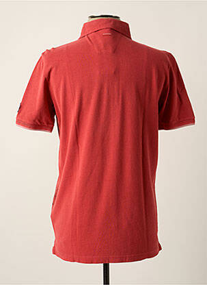 Polo sérigraphie manches courtes rouge DELAHAYE homme