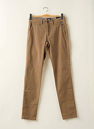 Pantalon chino stretch taille normale beige DELAHAYE homme