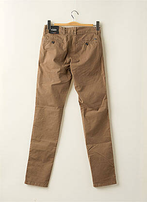 Pantalon chino stretch taille normale beige DELAHAYE homme