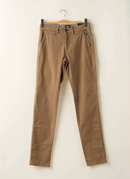 Pantalon chino stretch taille normale beige DELAHAYE homme