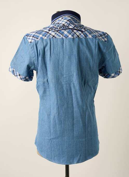 Chemise manches courtes bleu DELAHAYE pour homme