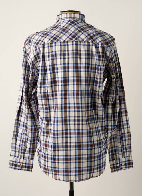 Chemise manches longues bleu DELAHAYE pour homme