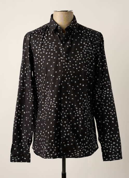 Chemise manches longues noir KENZO pour homme