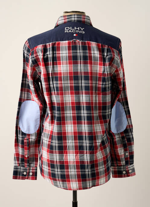 Chemise manches longues rouge DELAHAYE pour homme