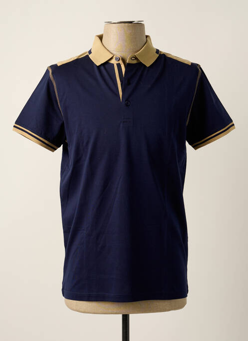 Polo bleu MASSIMO BONI pour homme