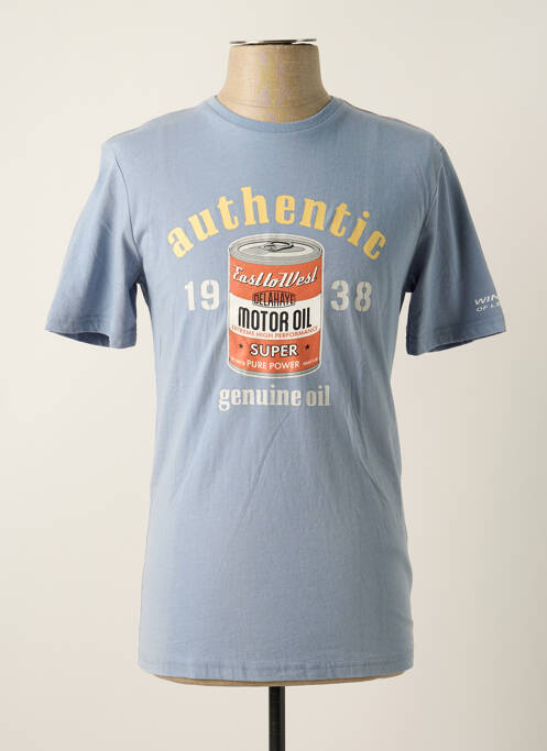 T-shirt bleu DELAHAYE pour homme