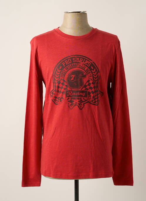 T-shirt rouge DELAHAYE pour homme