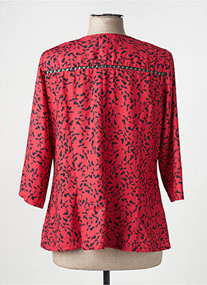 Blouse imprimé fleurs manches 3/4 rouge GREGORY PAT femme