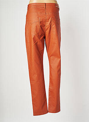 Pantalon slim tissage enduit taille haute orange S.QUISE femme