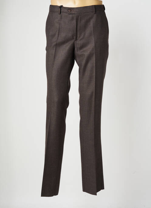 Pantalon droit marron fonce PIERRE D'ARLANC pour homme