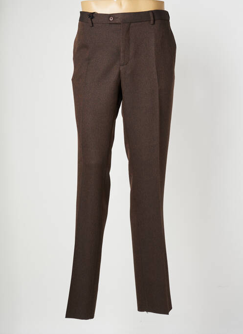 Pantalon droit marron PIERRE D'ARLANC pour homme