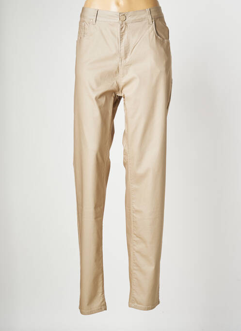 Pantalon slim beige S.QUISE pour femme