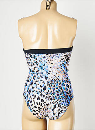 Maillot de bain 1 pièce bretelles élastiquées amovibles bleu PAIN DE SUCRE femme