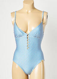 Maillot de bain 1 pièce stretch bleu WATERCULT femme