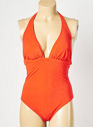 Maillot de bain 1 pièce stretch orange PAIN DE SUCRE femme