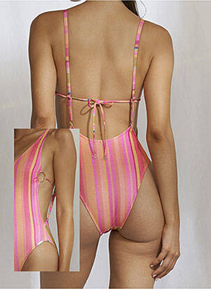 Maillot de bain 1 pièce stretch rose WATERCULT femme
