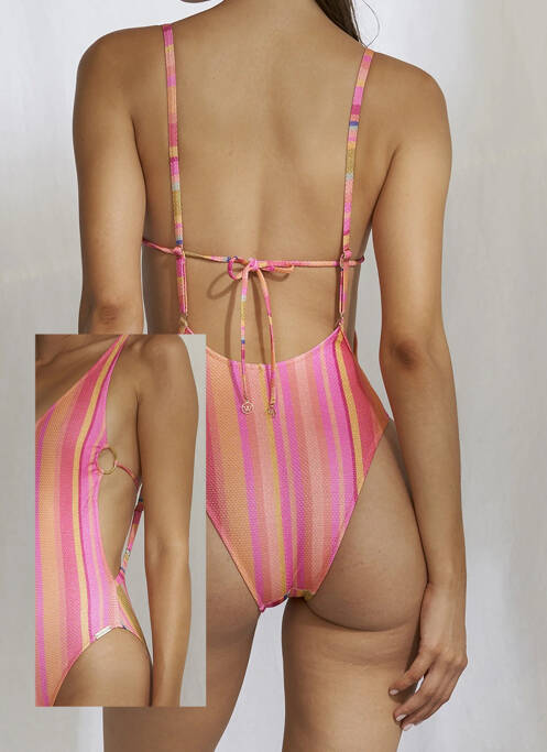 Maillot de bain 1 pièce rose WATERCULT pour femme