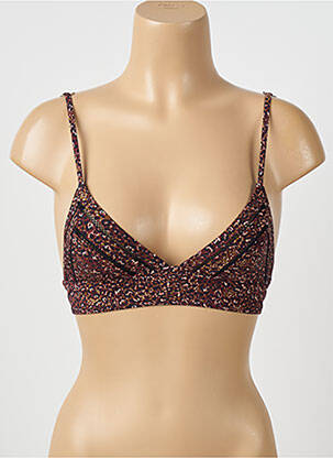 Haut de maillot de bain stretch haut triangles marron WATERCULT femme